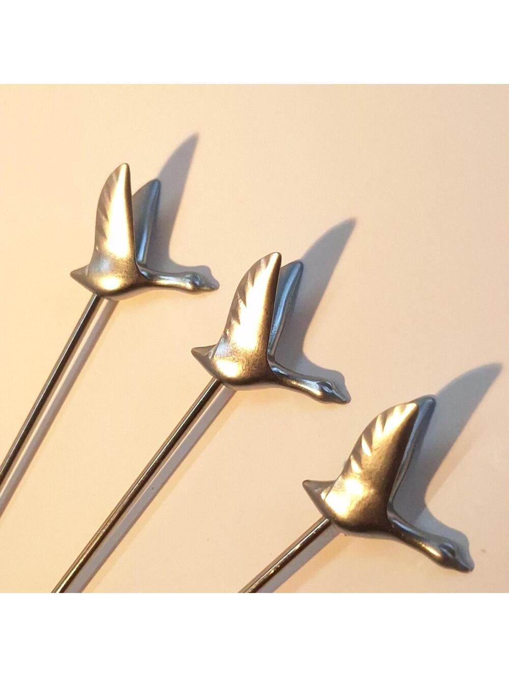 3x Grey Goose Vodka Metal Stir Sticks Cocktail Bar Deko